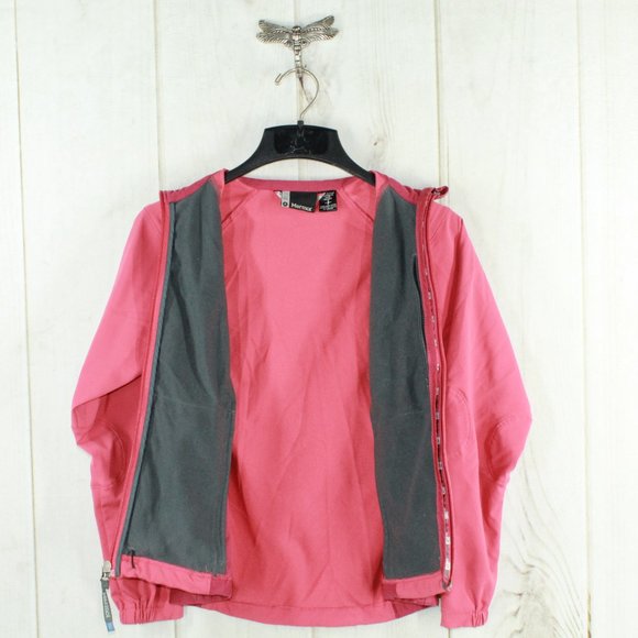 Marmot Pink Nylon Full Zip Lightweight Rain Jacket Size S P - Picture 5 of 10